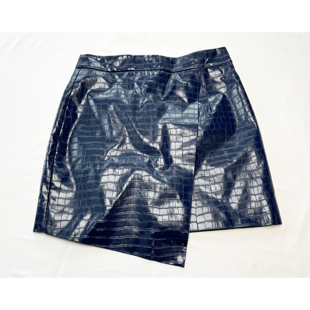 Anthropologie Porridge Asymmetrical Vegan Leather Mini Skirt - MP